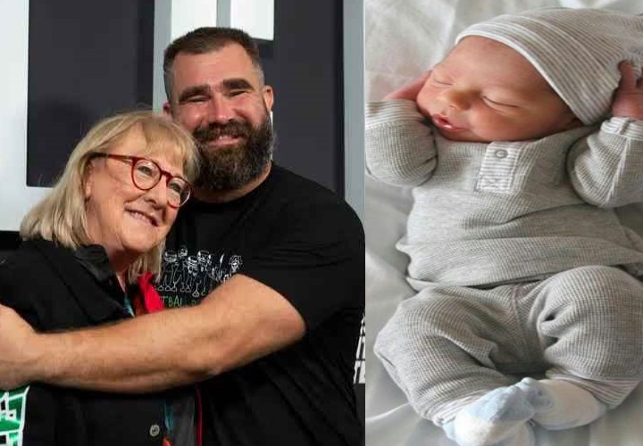 Donna Kelce's eyes welled up with excitement as tears of joy streamed down her face upon finally cradling her first grandson. "This is the moment I've been eagerly anticipating," she exclaimed.