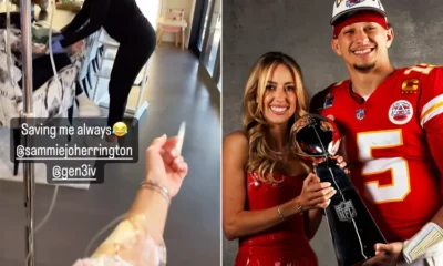 So Sad : Brittany Mahomes Gets IV Drip After Celebrating her Husband Patrick Mahomes’ Win: 'Saving Me'...