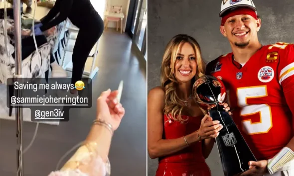 So Sad : Brittany Mahomes Gets IV Drip After Celebrating her Husband Patrick Mahomes’ Win: 'Saving Me'...