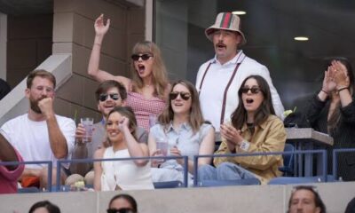 Incredible : Taylor Swift and her boyfriend Travis Kelce turned their US Open box into a stage while they sing to "I Believe in a Thing Called Love."...