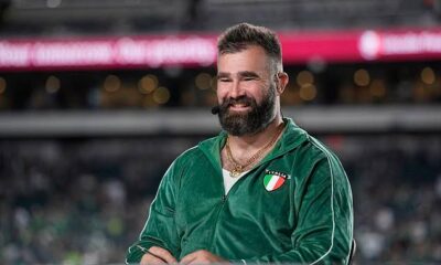 Jason Kelce denied being drunk during Monday Night Football as he made his Philadelphia Eagles return as an analyst.