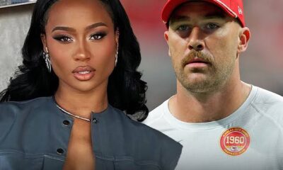 Exclusive : Kayla Nicole was put in a tough spot at her new job ... being forced to talk about her famous ex-boyfriend, Travis Kelce, when breaking down some sports betting -- and yeah, it's pretty awkward...