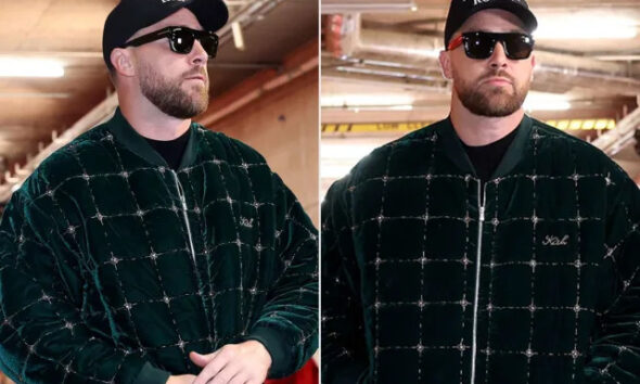 Travis Kelce Gets Decked in Velvet for the Chiefs' Game Against the Raiders: See His Festive Fit...