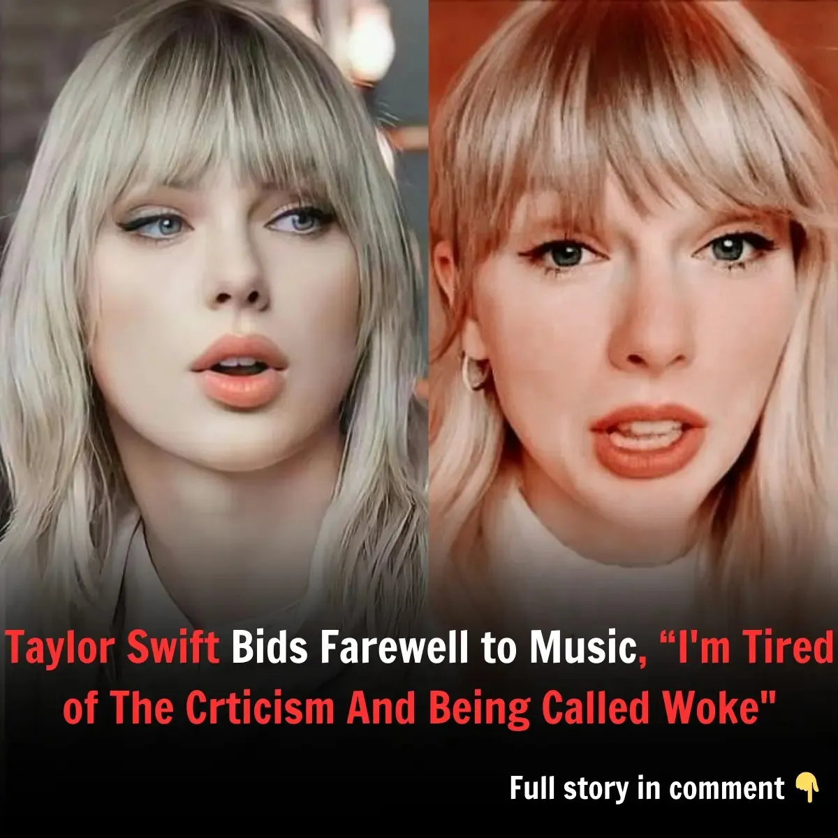 Taylor Swift Shocks Fans with Music Exit Announcement: ‘I’m Tired of the Criticism and the ‘Woke’ Label’ – A Bold New Chapter Ahead.