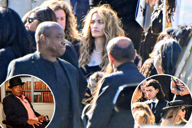 Michael Jackson's daughter Paris Jackson and son Bigi Jackson (formerly known as Blanket) attended their uncle Tito Jackson's funeral on Monday in Glendale, California...